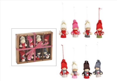 Hanger set of 8, winter child