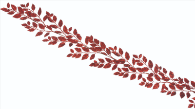 Glitter Leaf Garland- Red
