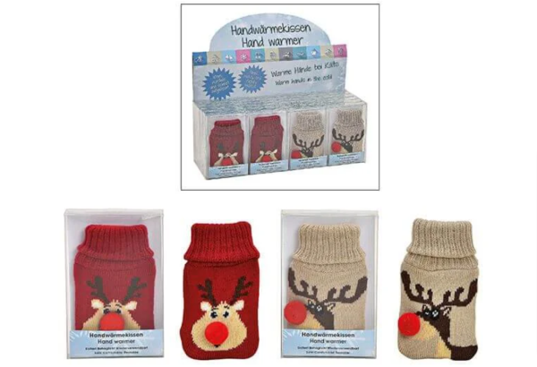 Pocket warmer reindeer with knit