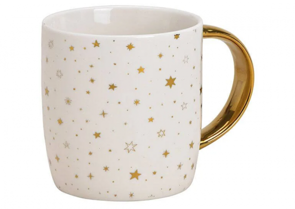 Mug with gold/white stars design