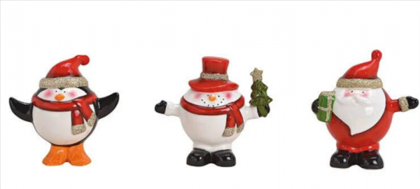 Nicholas penguin, snowman with Christmas cap