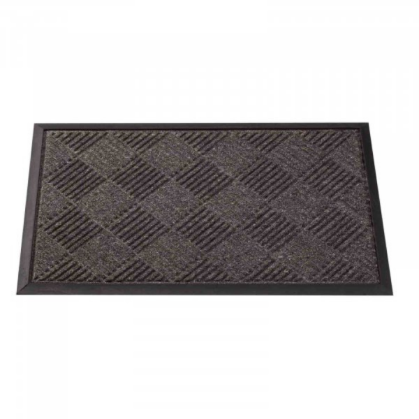 Opti Mat Anthracite Chequered Door Mat