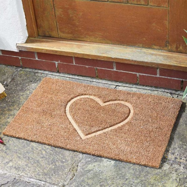 Heart-Felt Coir Door Mat