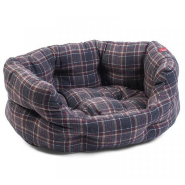 Plaid Oval Bed - S