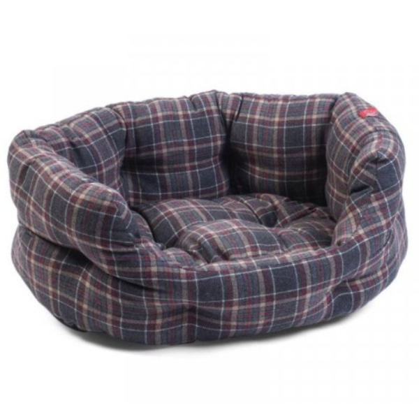 Plaid Oval Bed - S