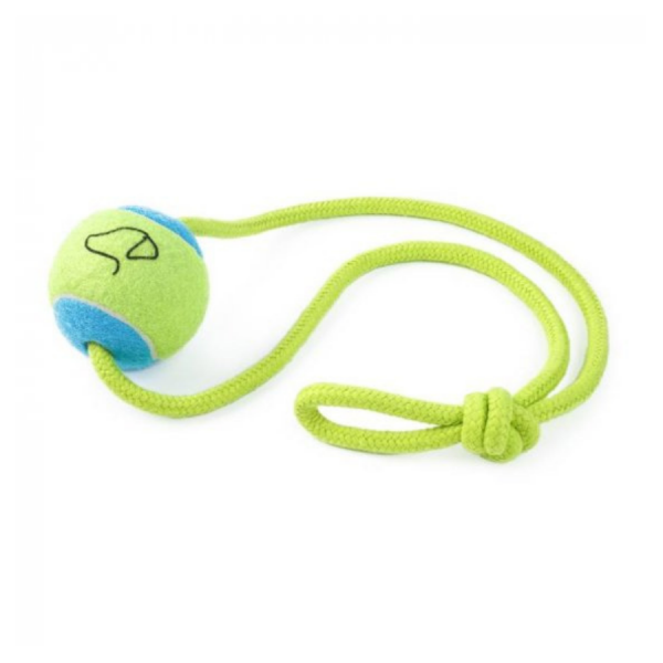 Pooch Tennis Ball on a Rope 6.5cm