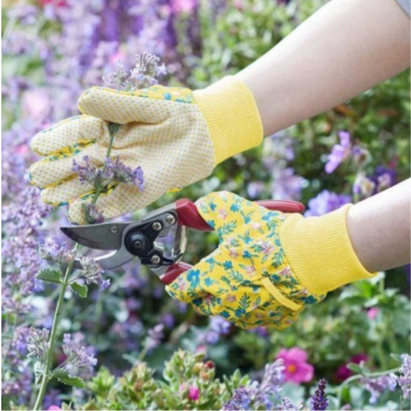 Fleurette Cotton Grips Gloves - Triple Pack