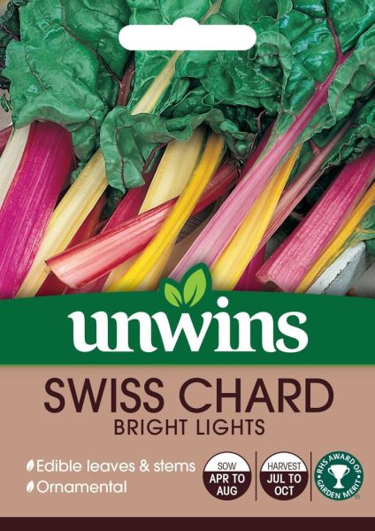 Unwins Swiss Chard Bright Lights Seeds