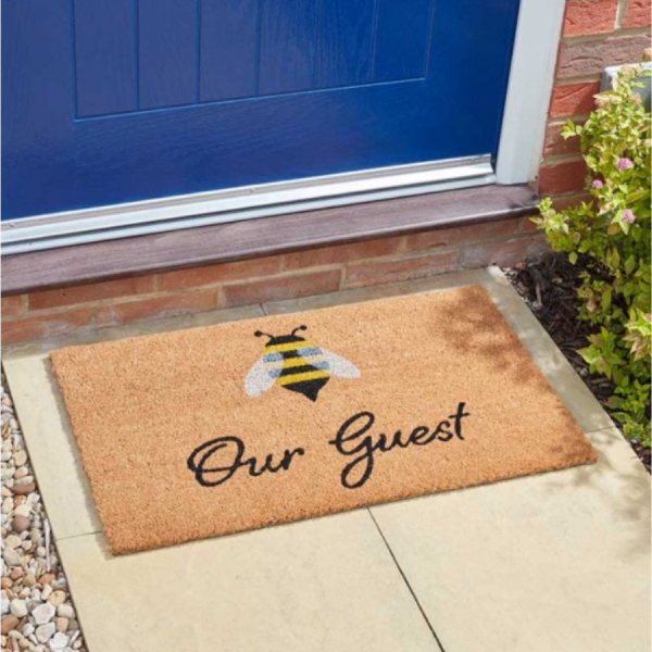 Bee Our Guest Coir Door Mat