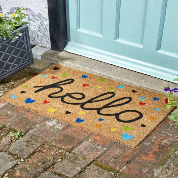 Hearty Hello Coir Door Mat