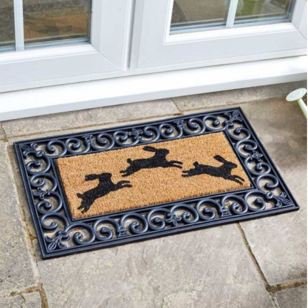 Hares! Door Insert Coir Door Mat