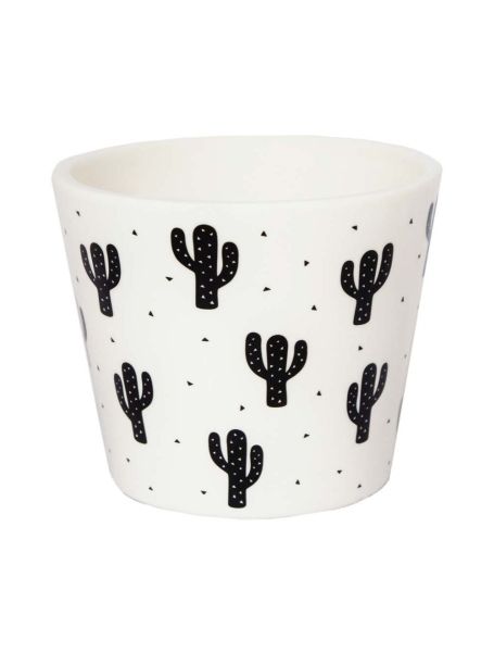 Desert Cacti Black Houseplant Pot 10cm x 10cm