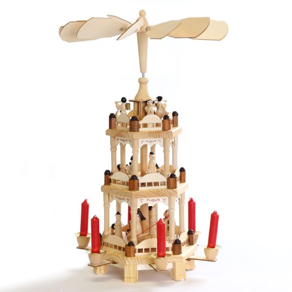 Christmas Wooden Pyramid  & Candle Holder