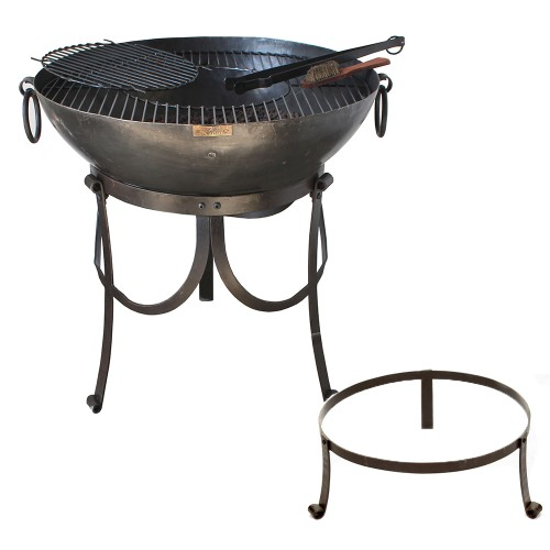 Kadai Fire Bowl on High & Low Stands - 70cm