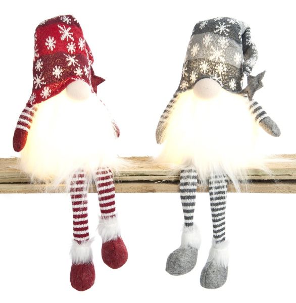 Battery Operated Lit Snowflake Dangly Legs Gonks