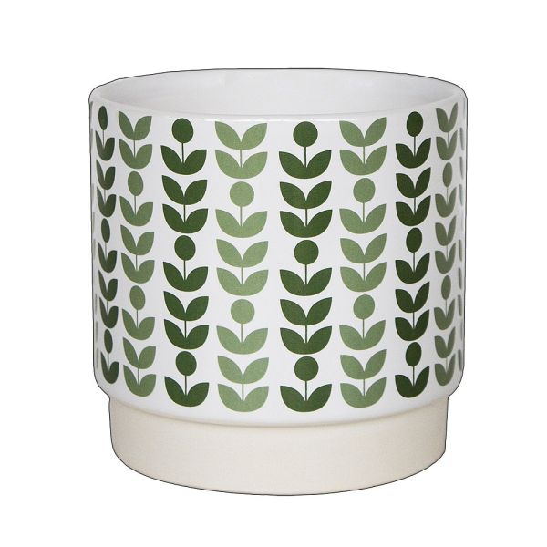 Ivylane Retro Floral Plant Pot 10cm x10cm