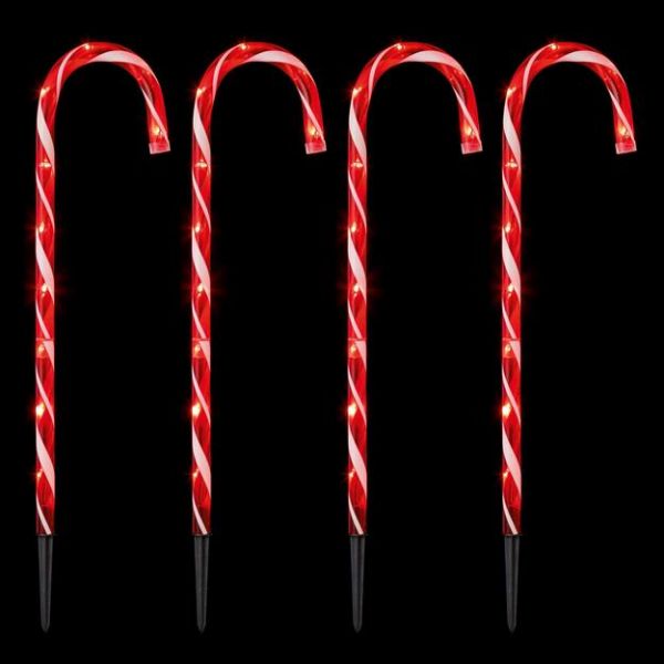Light Up Candy Cane Stakes 