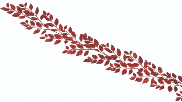 Glitter Leaf Garland- Red 