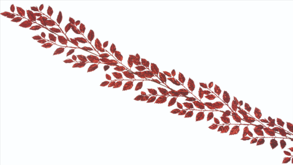 Glitter Leaf Garland- Red 