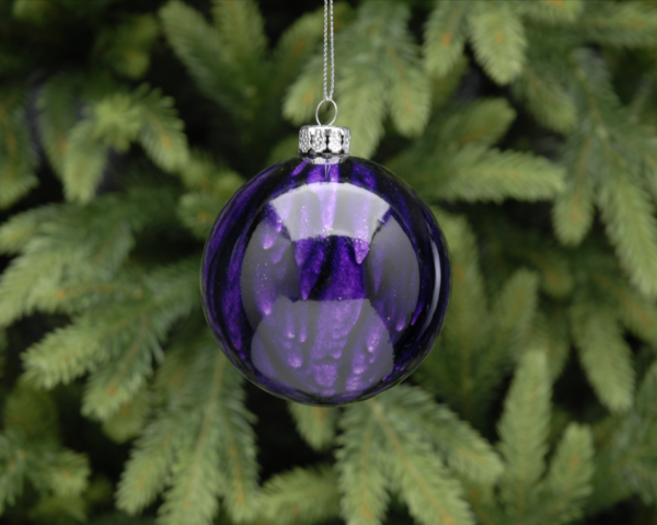 Glass Plum Bauble