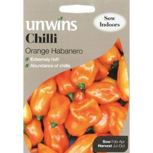 Unwins Pepper (Chilli) Orange Habanero Seeds