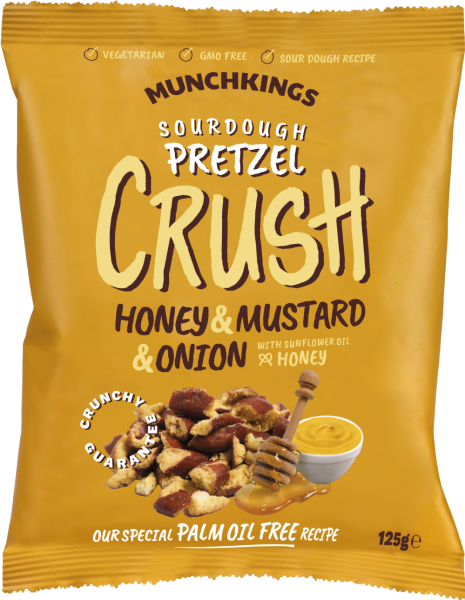 Munchkins Pretzels Crush - Honey, Mustard & Onion - 125g