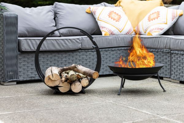 Fire Bowl on Metal Stand