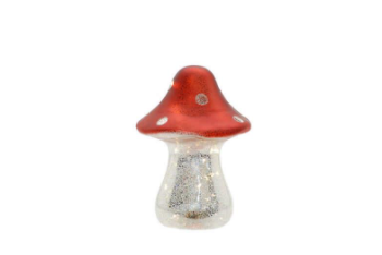 Bo Lit Red Glass Mushroom