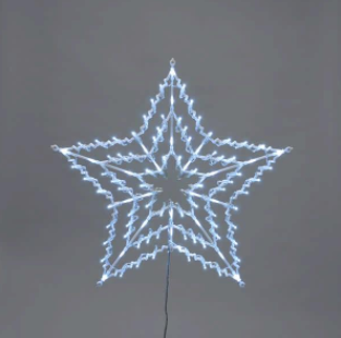 100 white led window light star