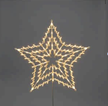 100 warm white led window light star