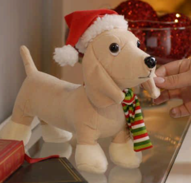 Plush Christmas Dachshunds