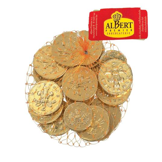 Foiled Milk Chocolate Coins in Net