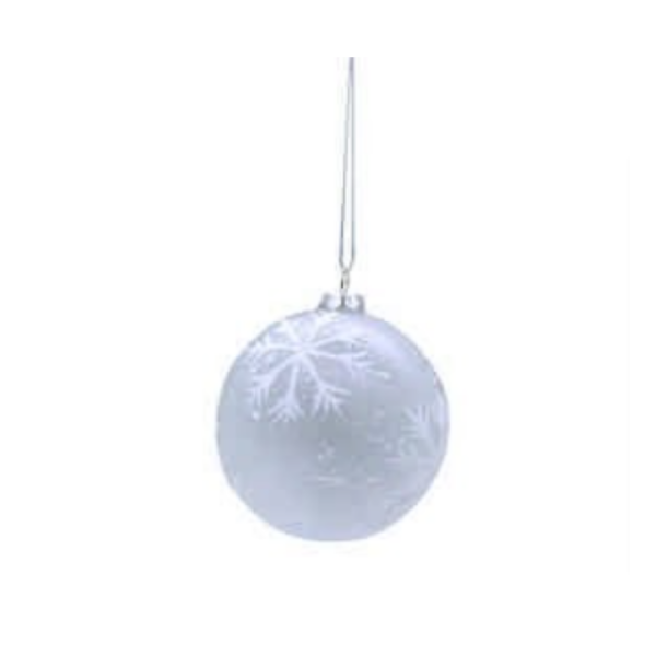 Clear With Snowflake Design Ball