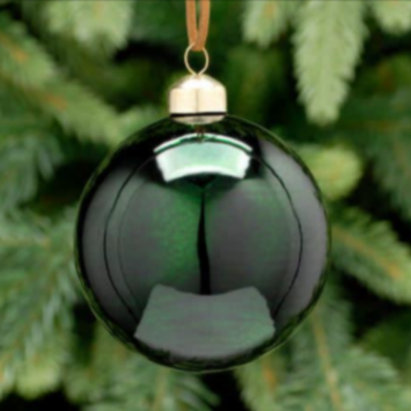 Shiny Emerald Green Glass Ball