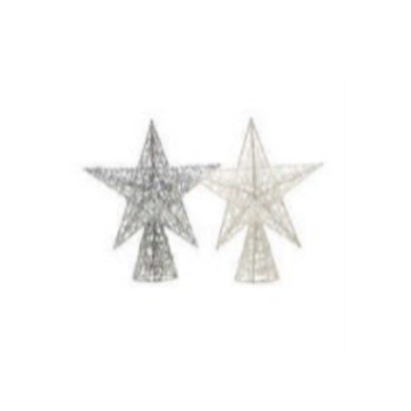 White/Silver Star Tree Topper