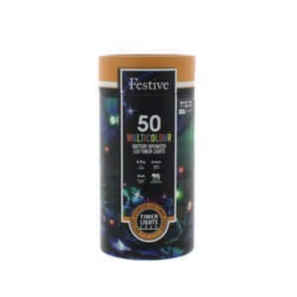 Battery Operated Timer String Lights - Multicolour