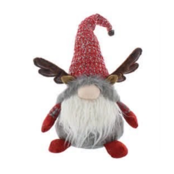 Red / Grey Sitting Reindeer Gonk