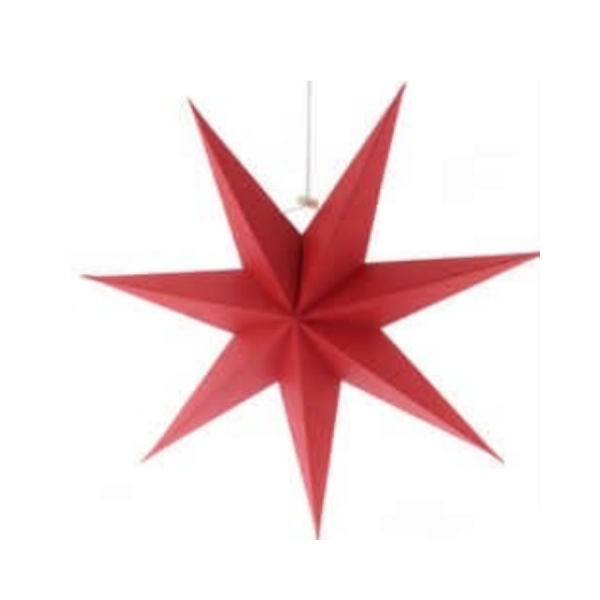 Red Paper Foldable Star