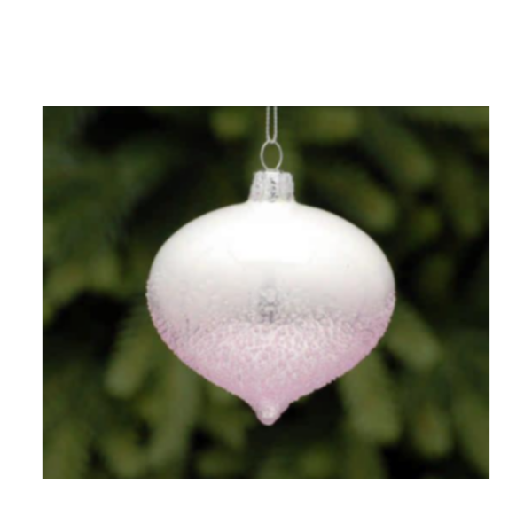 White And Pink Ombre Glass Onion