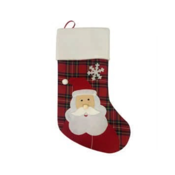 Plaid Santa Stocking