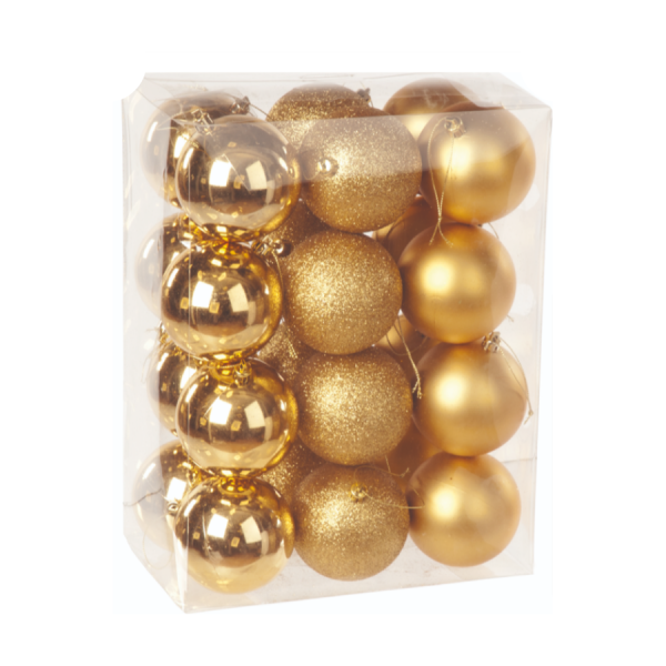 Gold Shiny ,Matt And Glitter baubles