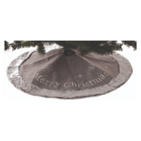 Grey Fur Tree Skirt