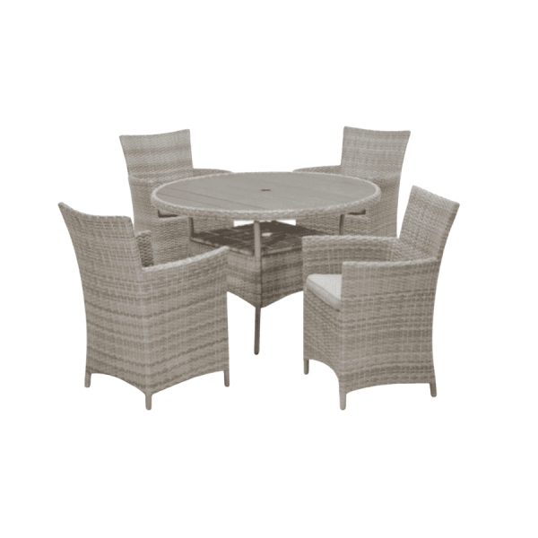 Aruba 4 Seat - Round 4 seat dining furniture set 