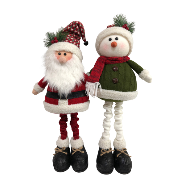 Santa / Snowman With Extendable Legs
